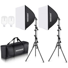 NEEWER 700W Equivalent Softbox Lighting Kit 2 Pack, Photo Studio, NK200 2-Pack