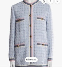 Gucci Blue  Pink Tweed Jacket NWT
