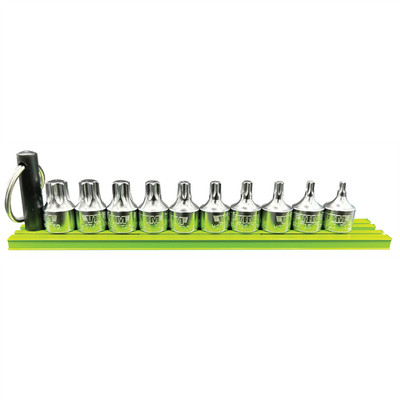  HCT1050A VIM Tools 10 Piece 1/4 Inch Drive TORX Half Cut Stubby Driver Set (T10