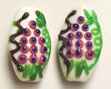 10pcs handmade Lampwork glass Grape beads 10 15 28mm For Jew Making Charm DIY