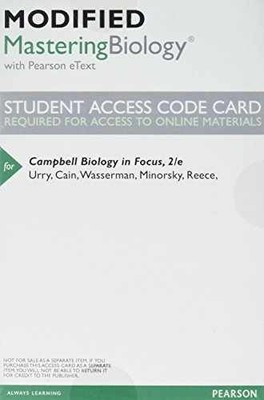 Modified MasteringBiology with - Misc. Supplies, by Lisa A. Urry - Very Good p