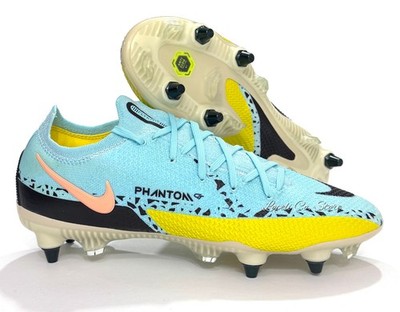 Nike Phantom GT2 Elite DF SG-Pro Soccer Cleats Ice Blue Yellow DC0753-408 Mens 7