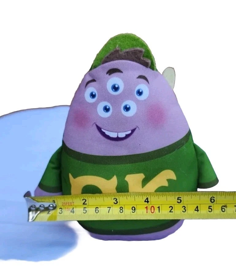 Juguete de peluche Monsters University Shake-n-Scare Archie cinco ojos mascota cerdo 6,5" -EC Foto 3 de 4