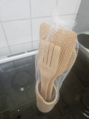 NEU 4 Holz Utensilien Set Spatuala, Damen, Löffel