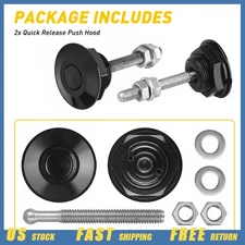 Auto Push Button Quick Release Hood Pins Bonnet Lock Clip Bumper Latch Upgrade