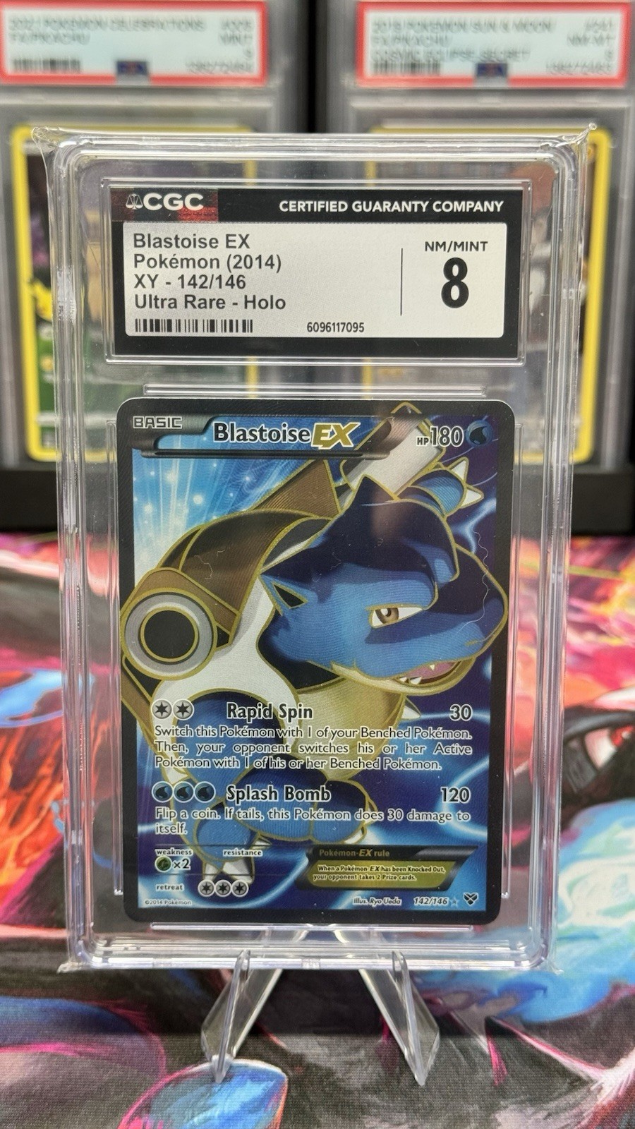 CGC 8 Blastoise EX Full Art XY 2014 Pokemon Card #142