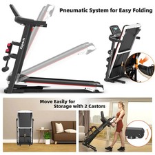 Ksports 16 Inch Wide Foldable Home Treadmill w Bluetooth & Fitness Tracking App 5