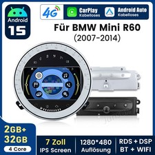 2+32GB Android 15 Für BMW Mini R52 R56 R60 7''Autoradio GPS Nav WIFI 4G CarPlay 2+32GB Android 15 Für BMW Mini R52 R56 R60 7''Autoradio GPS Nav WIFI 4G CarPlay
