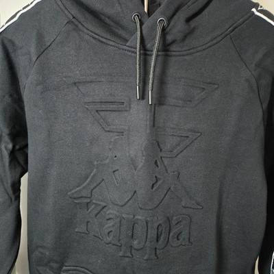 FaZe Clan x Kappa Men's Fredo Embossed Logo Pullover Hoodie Sweatshirt Black S
