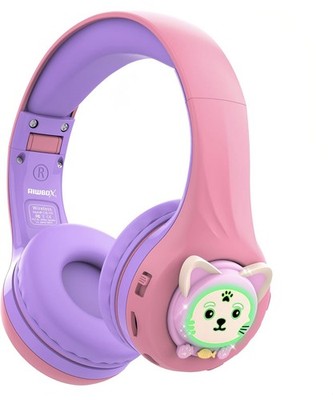 Katzenohr Kinder Bluetooth Wireless Kopfhörer, LED Leuchtet mit Mikrofon und sicherer Lautstärke