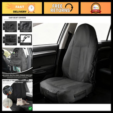 Waterproof Front Car Seat Cover with Multi-Pockets, Heavy Duty Protector for SUV
