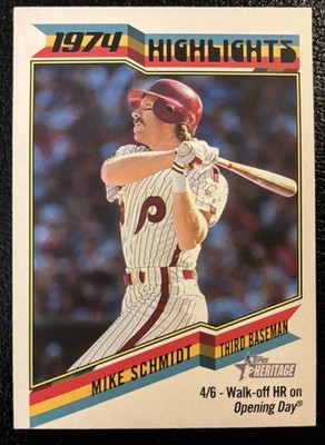 2023 Topps Heritage High Number - 1974 Highlights Mike Schmidt #74H-9