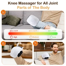 Electric Knee Massager Adjustable Temperature Vibration Cordless Knee Massager W