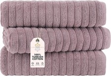   Luxurious 3 Piece Premium Turkish Cotton Bath Towels Ultra Soft 40x65   