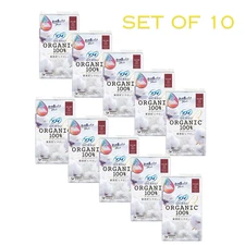 Sofy Hadaomoi Organic Cotton Pads Heavy Day Use with Wings 23cm 24pcs ×10 Packs 