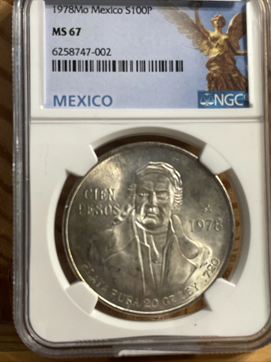 Silver 100 Pesos Denomination 1978 Mexican Coins (1905-Now) for