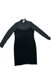 ✨ Black mesh long sleeve turtleneck dress✨