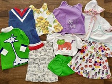 Vintage Lot Girls Baby 18 Mo 2t 60s 70s Dress Tops animal 10 Pc Reseller Read