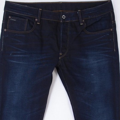 Herrens G-Star 3301 STRAIGHT TAPERED Regular Baumwolle Blau Jeans W38 L32