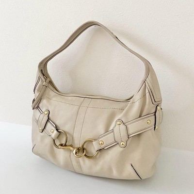 バッグ Coach Hobo Oneshoulder Bag Beige Coach One Shoulder Bag Hobo Bag Beige BEIGE Gold Hardware Horse