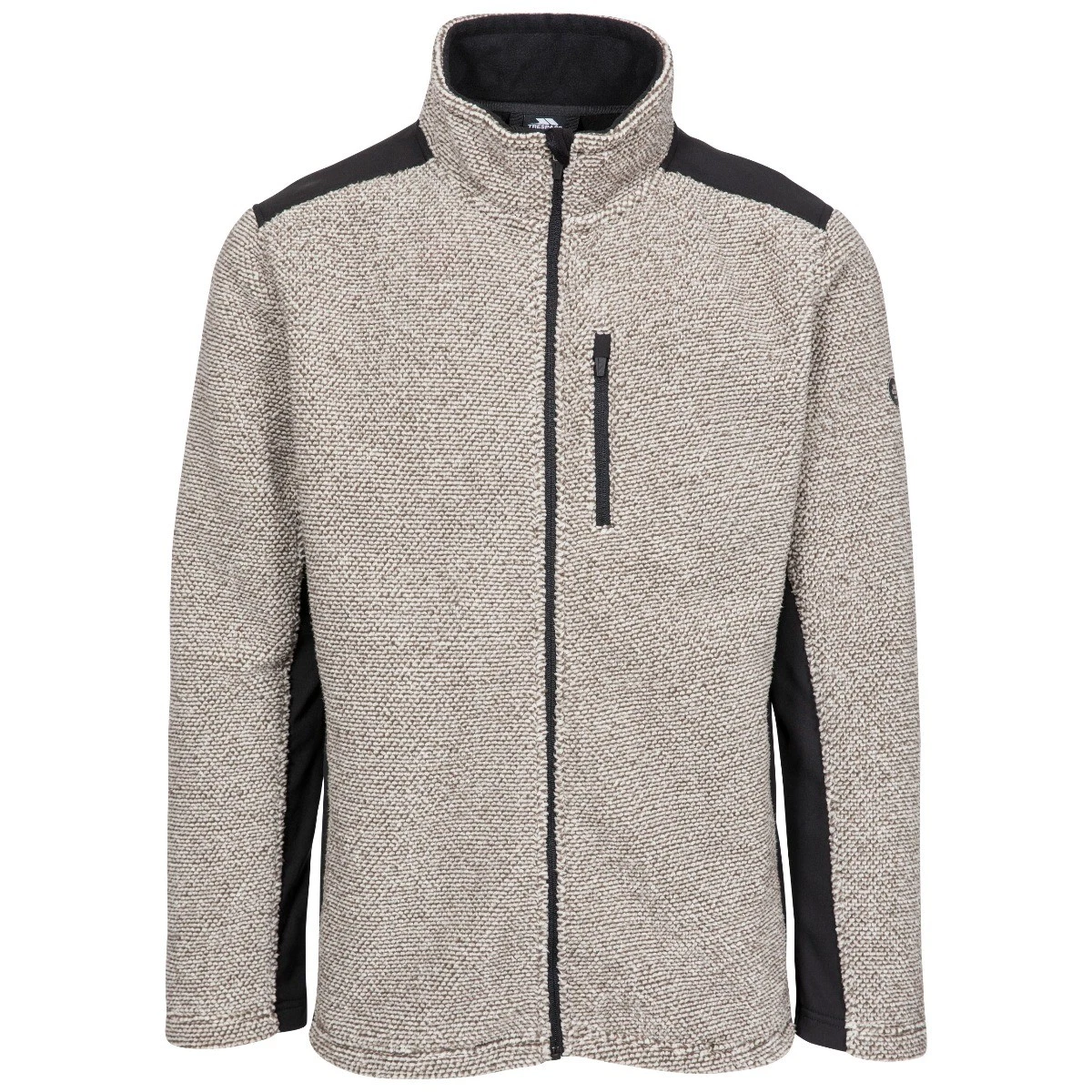 Trespass Mens Full Front Zip Knitted Striped Fleece Jacket - Faratino