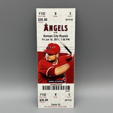 JUN 10, 2011 MIKE MOUSTAKAS MLB DEBUT TICKET ANGELS VS. ROYALS