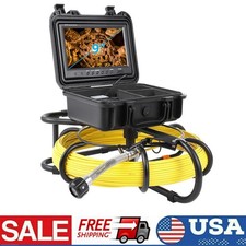 Sewer Camera 165ft/50m Self-Leveling Drain Camera 9" 1080p HD Screen 16 GB New