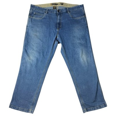 CAT Caterpillar Denim Jeans Men s 40x30 Blue Straight Leg Stretch Workwear 40 30