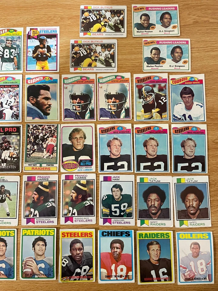 20 世纪 70 年代 Topps 足球 461 卡套装名人堂 RCs Franco Harris Steve Largent Lambert — 第 3/4 张图片