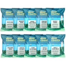 Gourmet Flavored Coffee Sampler Pack - 10 Bags Of Unique Flavored Coffees - Roas