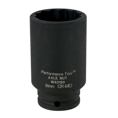 Performance Tool W83180 36mm 12 Point 12 Impact Axle Nut Socket 