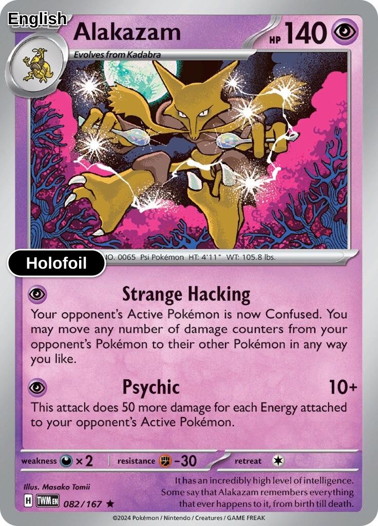 Alakazam Holofoil [TWM - 082/167]