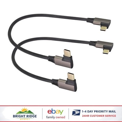 USB 3.1 Gen 2 Type C Male to Male Cable with 90 Degree Connector for Devices