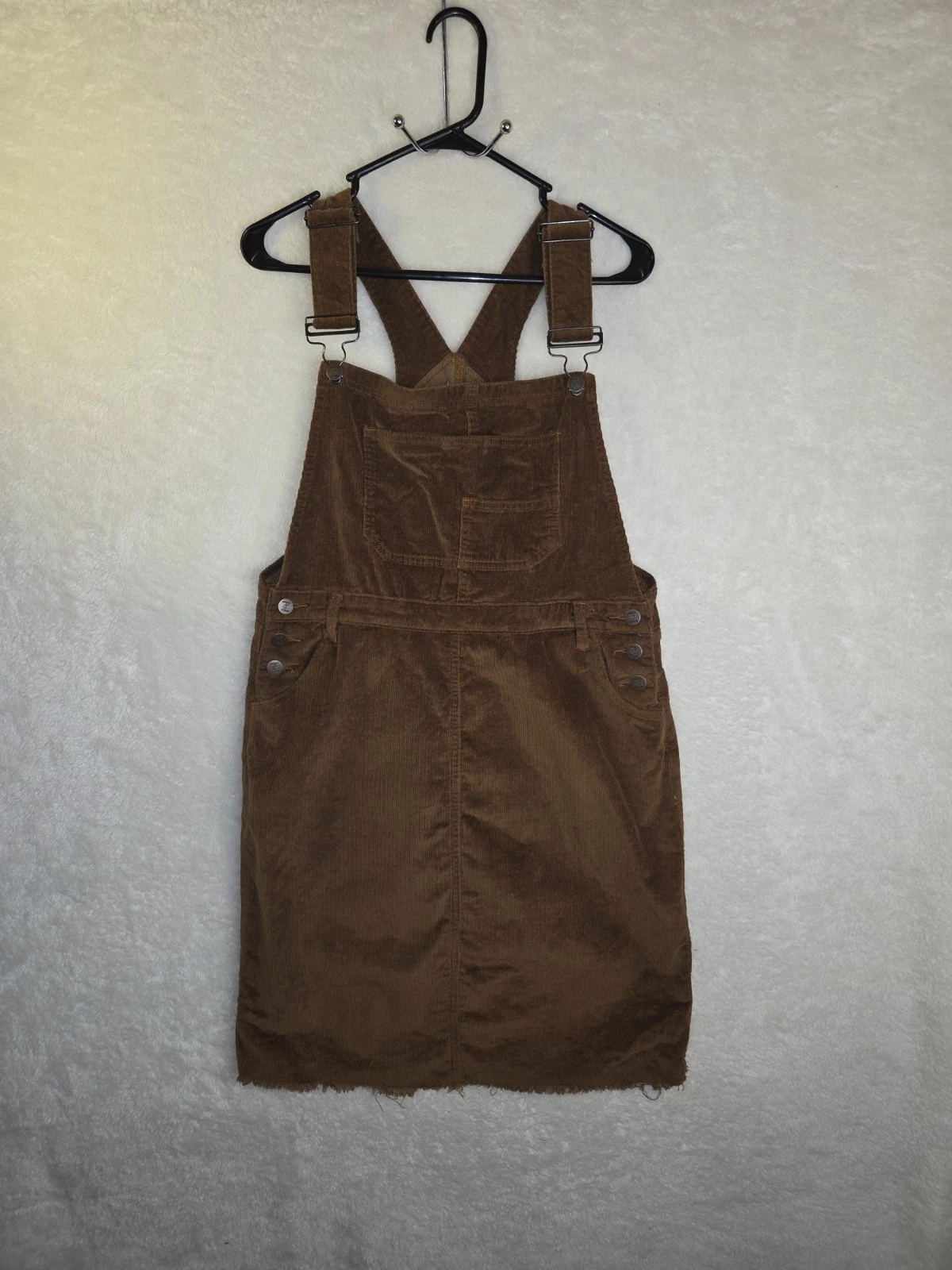 Inherit Women's Sz XL Brown Overall Dress Corduroy Jumper Retro w/ Pockets NWT