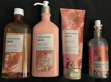 4 - Bath & Body Works HIMALAYAN OASIS Lime Vetiver Bergamot LOTION MIST WASH +
