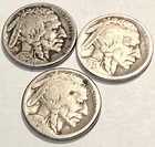 Three  (3) 1920 S  Buffalo Nickel s MIXED GRADES NO RESERVE  *J2023