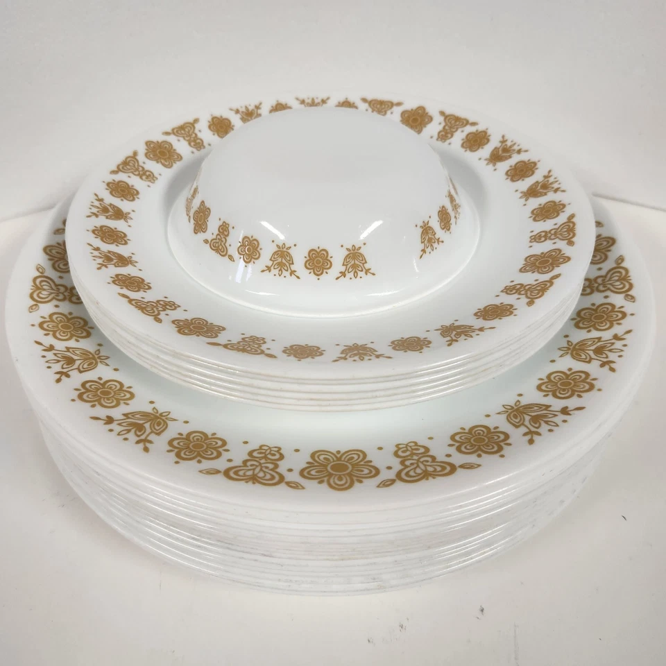 Platos de colección Corelle Butterfly Gold Corning Pyrex cuencos tazas - por pieza Foto 3 de 4