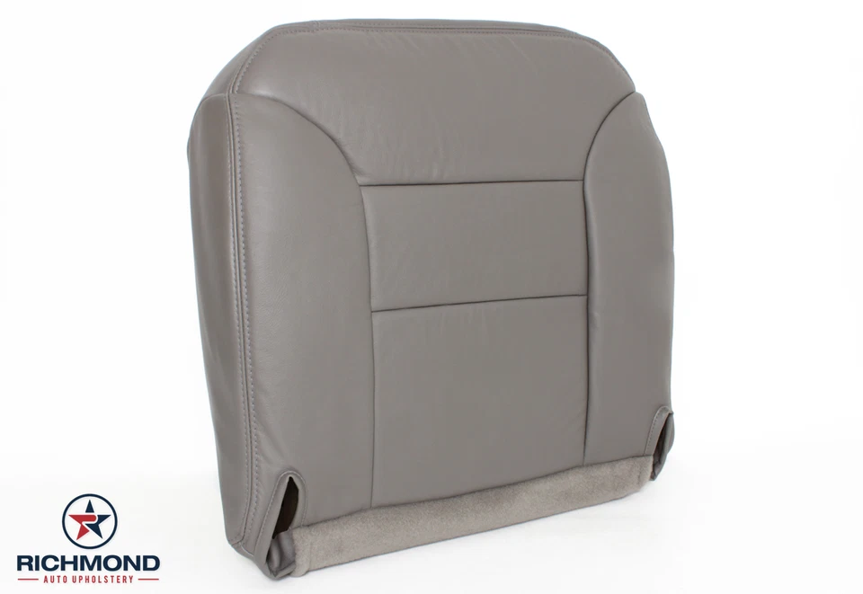 95-99 Suburban C/K 2500 -Driver Side Bottom Replacement LEATHER Seat Cover GRAY - Изображение 2 из 4