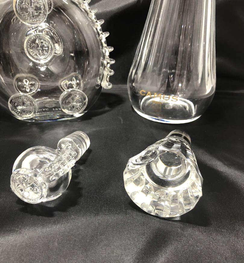 Baccarat REMY MARTIN LOUIS XIII & CAMUS COGNAC Empty Bottle Set of 