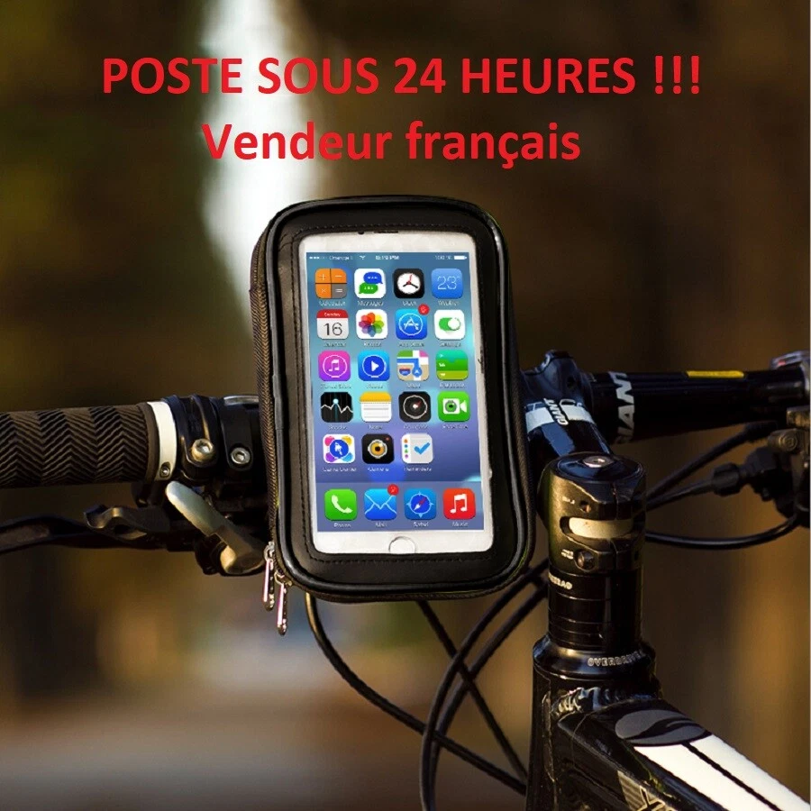 Support Téléphone Moto Vélo Étanche 360 Guidon iPhone Samsung GPS Antichoc XL - Photo 4/4