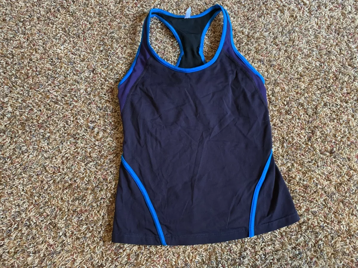 GAP Fit Women's Tank Top Size XS blue built in bra Shirt Workout Athletic