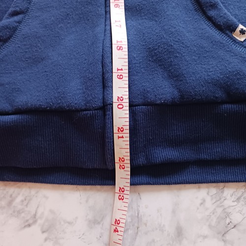 Lucky Brand Navy Blue sherpa zip up Hoodie jacket juniors Large 14/16 Or XS - Picture 4 of 8