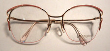 Vintage AMERICAN OPTICAL Highlights 3 Pink/Gold 53/19 Eyeglass Frame NOS 306
