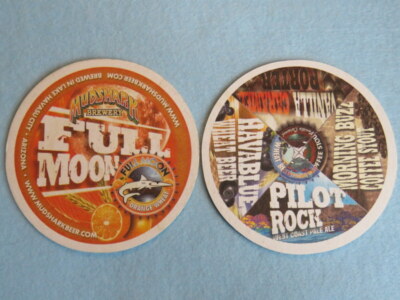 Bier Untersetzer ~ Mudshark Brewery Vollmond Orange Weizen ~ See Havasu Stadt,Az
