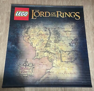 LEGO  9474 HDR Herr der Ringe Lord of Rings Leinwand Karte Map Middle Earth 2m