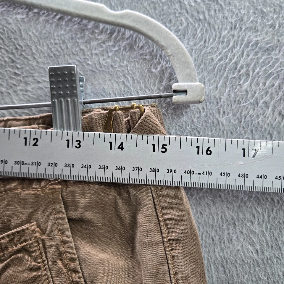 Guess Mujer Pantalones 29x30 Marrón Nessi Carga Tiro Alto Ajustable Wasit Cinturón Nuevo con Etiquetas Foto 3 de 4