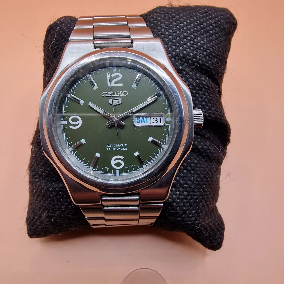 Seiko SNKK57 REF 7S26 03R0 Nautilus Seikonaut Green dial automatic