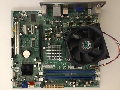 HP Mainboard MSI MS-7525 , CPU Intel Pentium E5200 , Kühler Lüfter Blende 