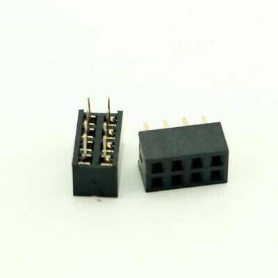 50pcs Pitch 2.0mm 2mm 2x4 Pin 8 Pin Female Double Row Straight Pin Header Strip