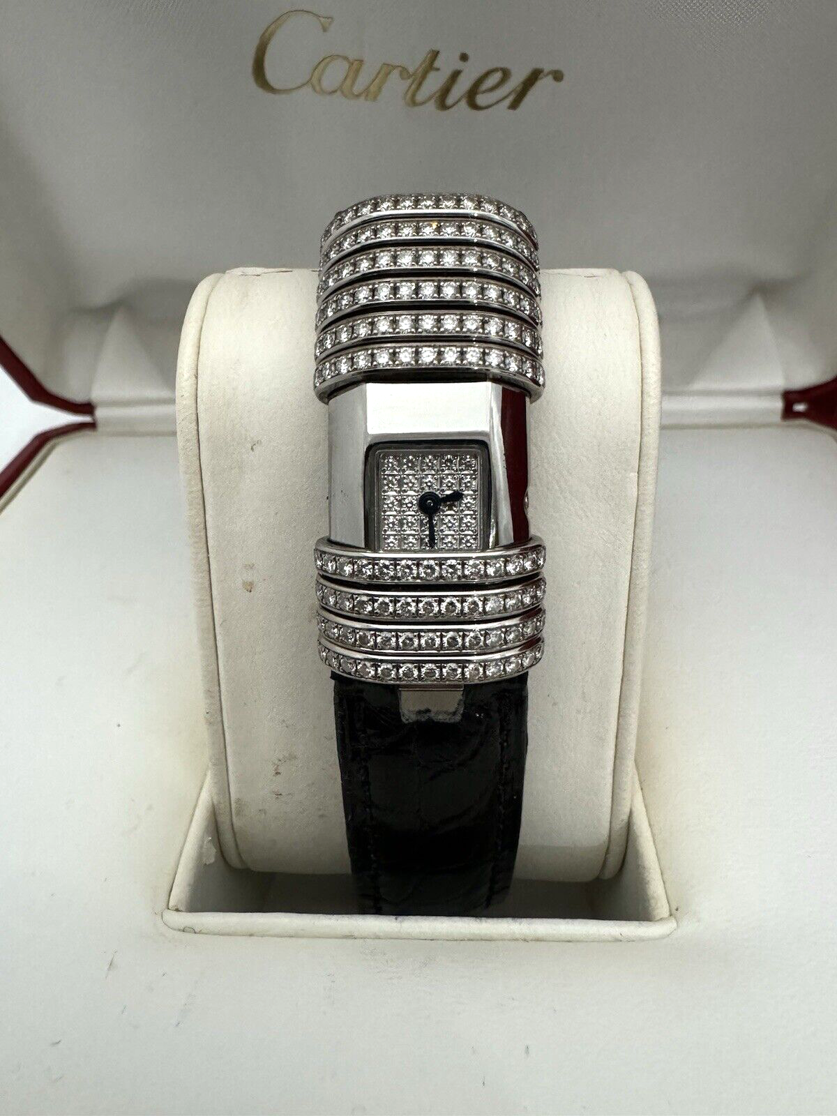 Cartier Declaration 2611 Ladies Watch White Gold Titanium Diamond 2006-image